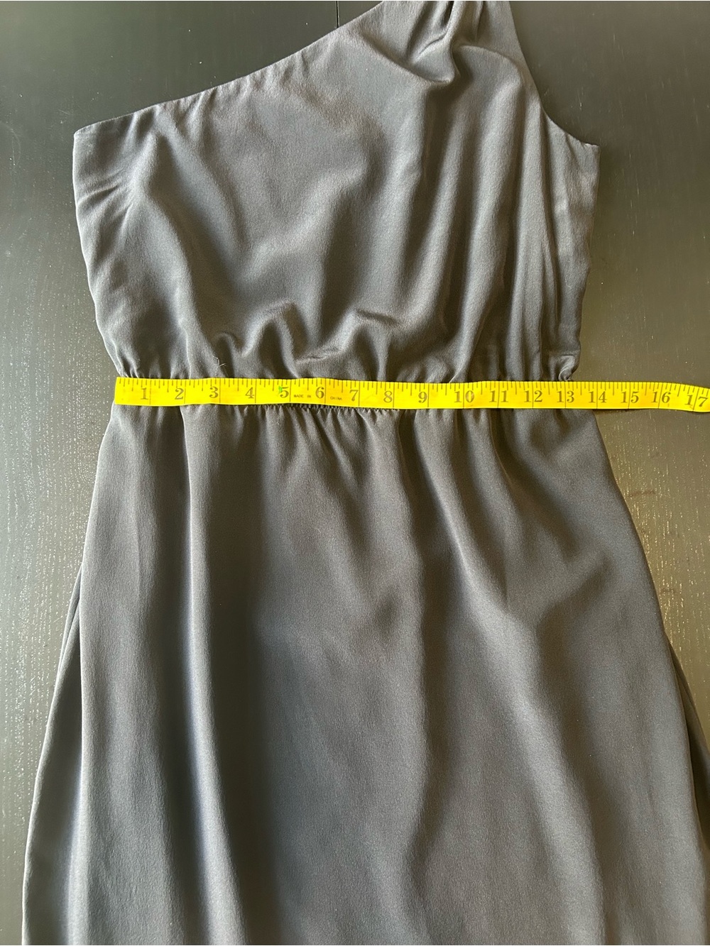 Club Monaco SILK Black One-Shoulder Maxi Dress with Side Slits - 90s Minimalism - Picture 12 of 14